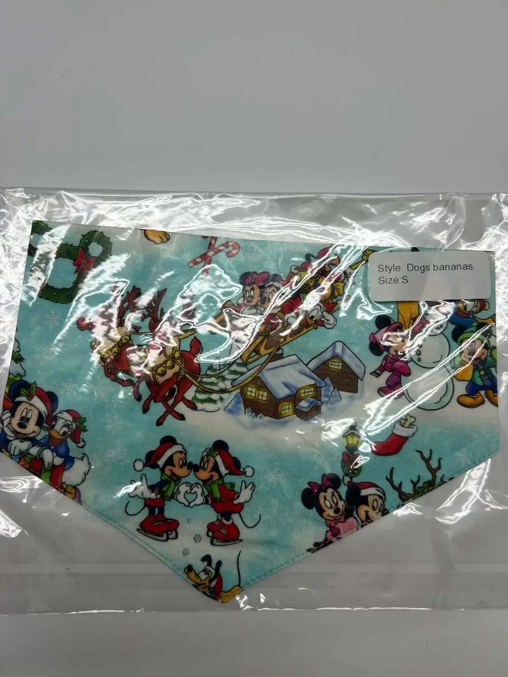 Showstoppers Disney Mickey & Friends Christmas Dog Bandana Size S